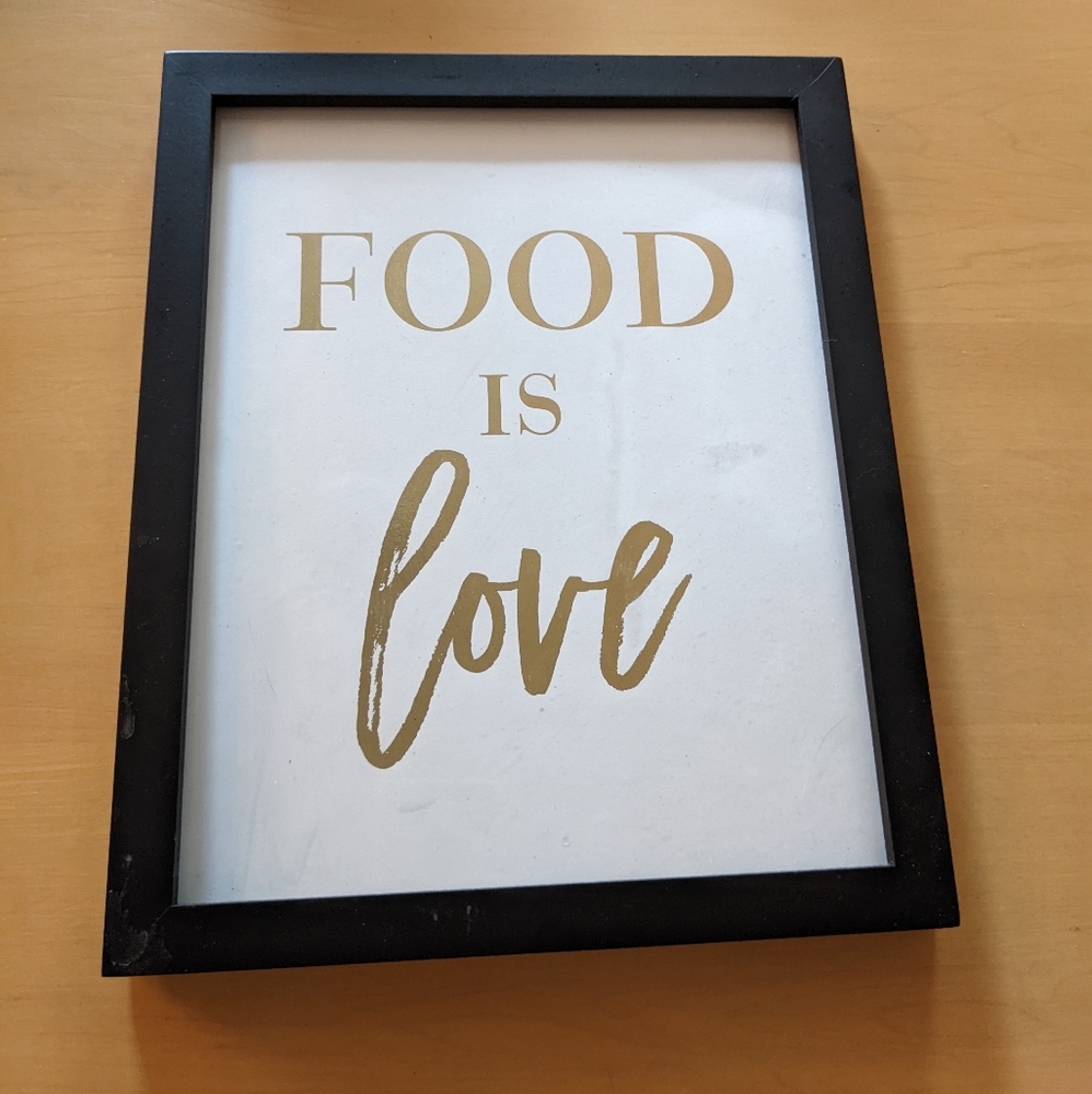 Food is Love framed print